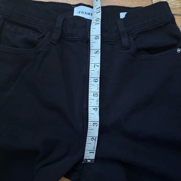 Frame Denim Le Palazzo Wide Leg Black Jeans Size 4 - Picture 3 of 7